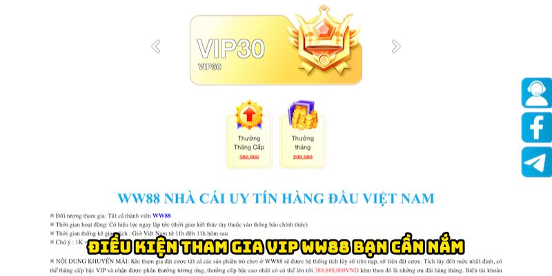 Điều kiện tham gia VIP WW88 bạn cần nắm